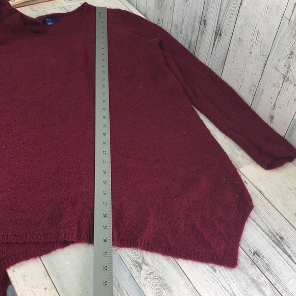 Apt.9 Asymmetrical Hem Metallic Sweater Extra Large - Picture 8 of 8